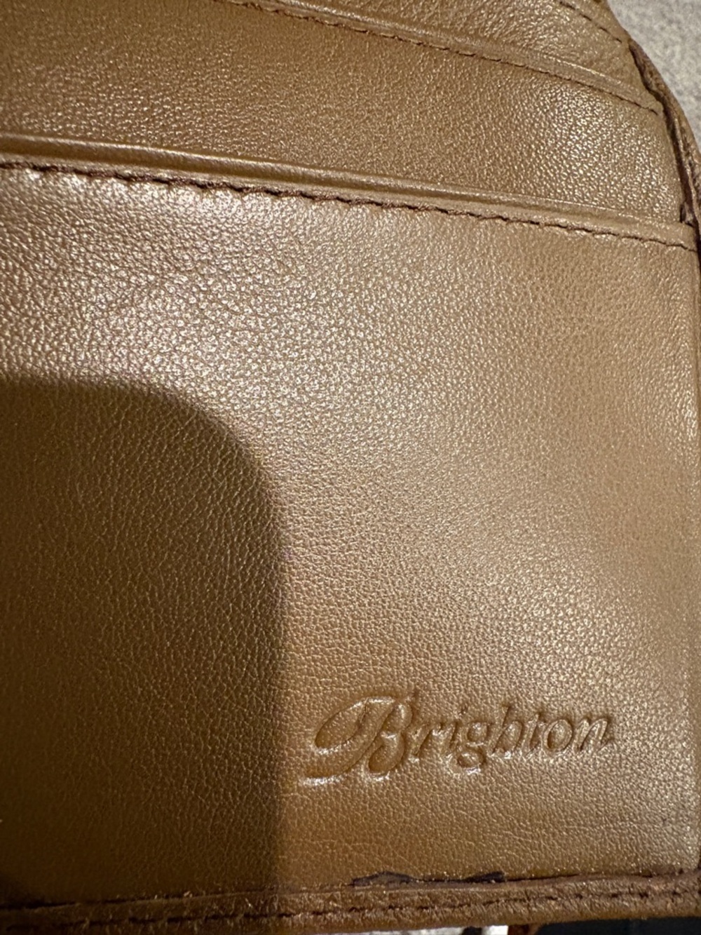 Brighton Brown Leather Crossbody Bag with Croc-Trim Accent - Picture 6 of 16